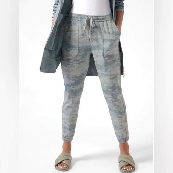 Athleta Pants - Athleta Farallon Stratum Camo Joggers Sweatpants Cropped Pull On Size Small S
